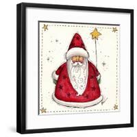 Santa Holding a Star Balloon-Beverly Johnston-Framed Giclee Print