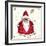 Santa Holding a Star Balloon-Beverly Johnston-Framed Giclee Print