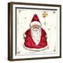 Santa Holding a Star Balloon-Beverly Johnston-Framed Giclee Print