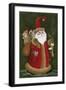 Santa Holding Toys and Stockings-Beverly Johnston-Framed Giclee Print