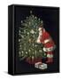 Santa II-Vintage Apple Collection-Framed Stretched Canvas