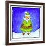 Santa in a Green Suit-null-Framed Giclee Print