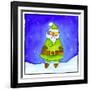 Santa in a Green Suit-null-Framed Giclee Print