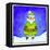 Santa in a Green Suit-null-Framed Stretched Canvas