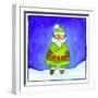 Santa in a Green Suit-null-Framed Premium Giclee Print