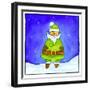 Santa in a Green Suit-null-Framed Giclee Print