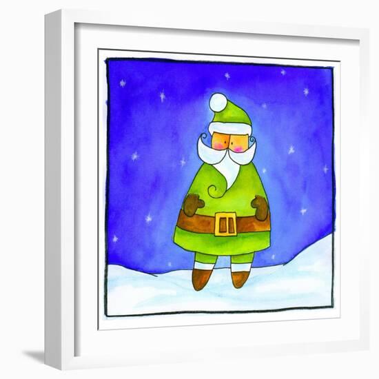 Santa in a Green Suit-null-Framed Giclee Print