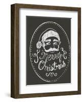 Santa in Chalk-Ali Lynne-Framed Giclee Print