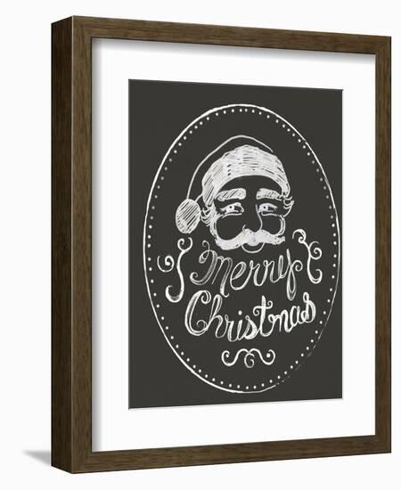 Santa in Chalk-Ali Lynne-Framed Giclee Print