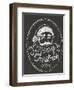 Santa in Chalk-Ali Lynne-Framed Giclee Print