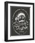 Santa in Chalk-Ali Lynne-Framed Giclee Print