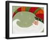 Santa in Elf’s Hat-Beverly Johnston-Framed Giclee Print