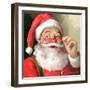 SANTA IN GLASSES-CHRIS CONSANI-Framed Art Print