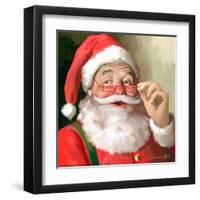 SANTA IN GLASSES-CHRIS CONSANI-Framed Art Print