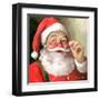 SANTA IN GLASSES-CHRIS CONSANI-Framed Art Print