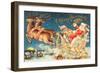 Santa in His Sleigh-null-Framed Giclee Print