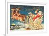 Santa in His Sleigh-null-Framed Giclee Print