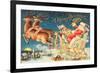 Santa in His Sleigh-null-Framed Giclee Print