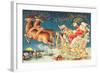 Santa in His Sleigh-null-Framed Giclee Print