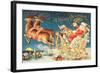 Santa in His Sleigh-null-Framed Giclee Print