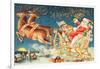 Santa in His Sleigh-null-Framed Giclee Print