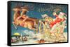 Santa in His Sleigh-null-Framed Stretched Canvas