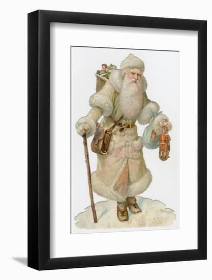 Santa in White-null-Framed Photographic Print