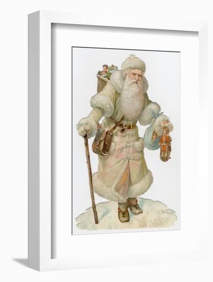 Santa in White-null-Framed Photographic Print