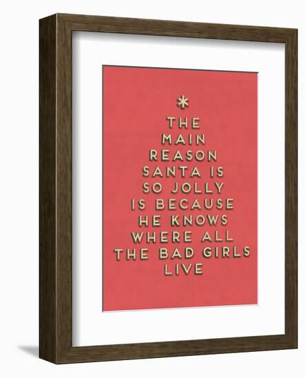 Santa is Jolly-null-Framed Art Print