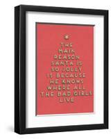 Santa is Jolly-null-Framed Art Print