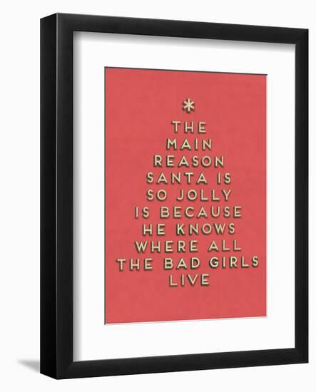 Santa is Jolly-null-Framed Art Print