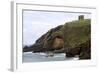 Santa Justa Beach and Old Monastery, Cantabria, Spain-David R. Frazier-Framed Photographic Print