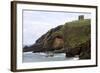 Santa Justa Beach and Old Monastery, Cantabria, Spain-David R. Frazier-Framed Photographic Print