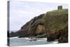 Santa Justa Beach and Old Monastery, Cantabria, Spain-David R. Frazier-Stretched Canvas