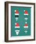 Santa Klaus Fashion Silhouette Set-OliaFedorovsky-Framed Art Print