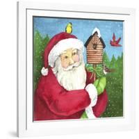 santa log birdhouse-Melinda Hipsher-Framed Giclee Print
