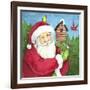 santa log birdhouse-Melinda Hipsher-Framed Giclee Print