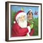 santa log birdhouse-Melinda Hipsher-Framed Giclee Print