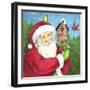 santa log birdhouse-Melinda Hipsher-Framed Giclee Print