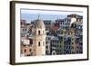 Santa Margherita Church and Colourful Buildings at Dusk-Mark Sunderland-Framed Photographic Print