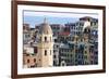 Santa Margherita Church and Colourful Buildings at Dusk-Mark Sunderland-Framed Photographic Print