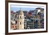 Santa Margherita Church and Colourful Buildings at Dusk-Mark Sunderland-Framed Photographic Print