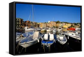 Santa Margherita Ligure Harbour, Genova (Genoa), Liguria, Italy, Europe-Carlo Morucchio-Framed Stretched Canvas