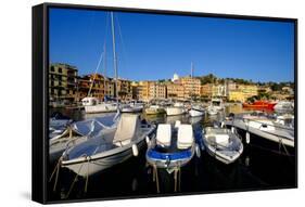 Santa Margherita Ligure Harbour, Genova (Genoa), Liguria, Italy, Europe-Carlo Morucchio-Framed Stretched Canvas