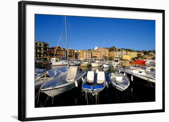 Santa Margherita Ligure Harbour, Genova (Genoa), Liguria, Italy, Europe-Carlo Morucchio-Framed Photographic Print