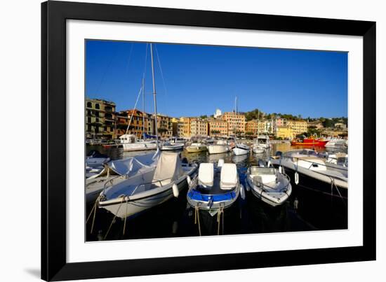 Santa Margherita Ligure Harbour, Genova (Genoa), Liguria, Italy, Europe-Carlo Morucchio-Framed Photographic Print