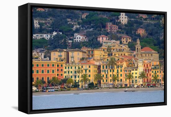 Santa Margherita Ligure Seen from the Harbour, Genova (Genoa), Liguria, Italy, Europe-Carlo Morucchio-Framed Stretched Canvas