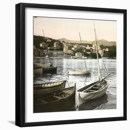 Santa Margherita (Near Genoa, Italy), the Port, Circa 1890-Leon, Levy et Fils-Framed Photographic Print