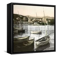 Santa Margherita (Near Genoa, Italy), the Port, Circa 1890-Leon, Levy et Fils-Framed Stretched Canvas