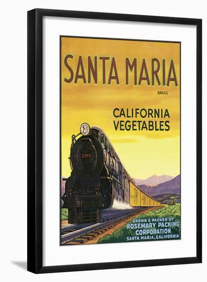 Santa Maria Brand California Vegetables-null-Framed Art Print